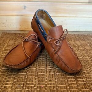 EUC Men’s Saks Fifth Avenue Leather Moccasins, Size 10.5, Brown